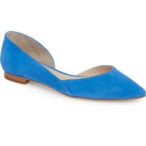 Marc Fisher 'Sunny' Half d'Orsay Blue Suede Flat